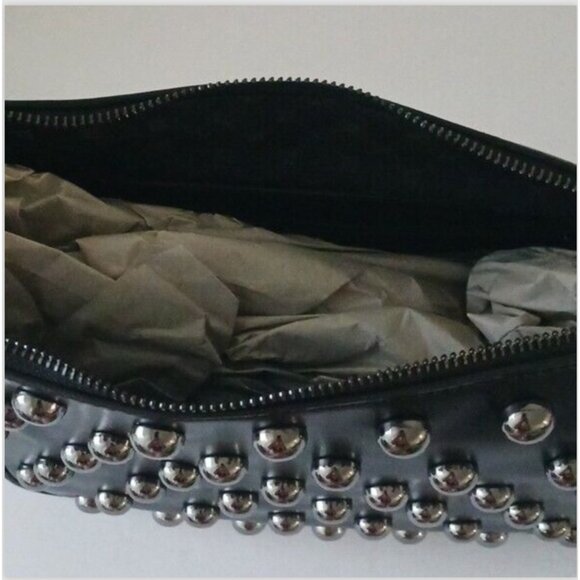 BCBGENERATION Novel Studded Shoulder Hobo HandBag Fx. Leather Black - Picture 12 of 12